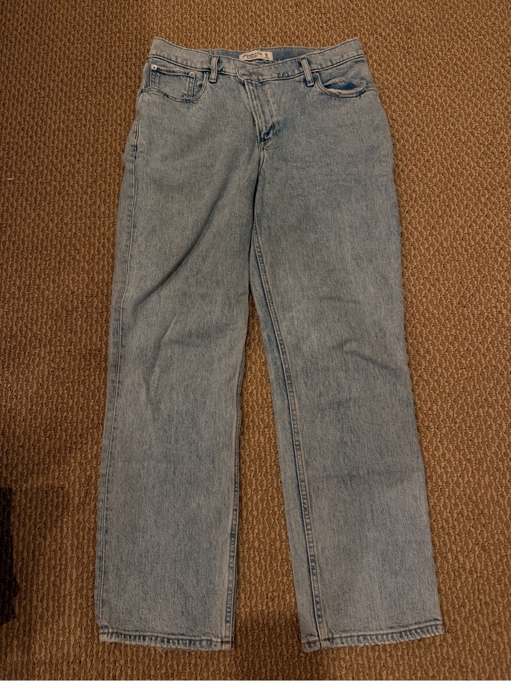Abercrombie & Fitch Light Wash Straight-Leg Jeans